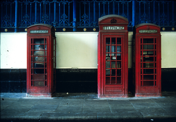 London phone booths c 1980